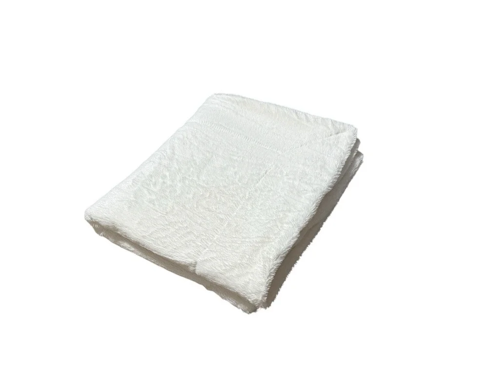 Berkshire Blankets Ivory Cream Throw Accent Cover Quilt Fleece Soft Cozy